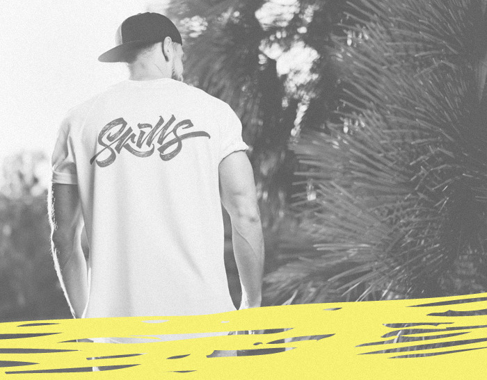 'Skills' Rough Style Lettering 'Skills' Rough Style Lettering