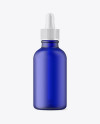 50ml Frosted Blue Glass Dropper Bottle