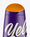 Glossy Shampoo Bottle Mockup (High-Angle Shot)