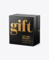 Glossy Gift Box Mockup - Half Side View