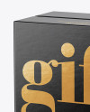 Glossy Gift Box Mockup - Half Side View