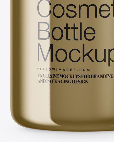 Metallic Cosmetic Bottle Mockup