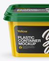 450g Plastic Container Mockup - Front View (High-Angle Shot)