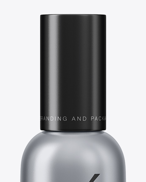 Matte Metallic Cosmetic Bottle Mockup