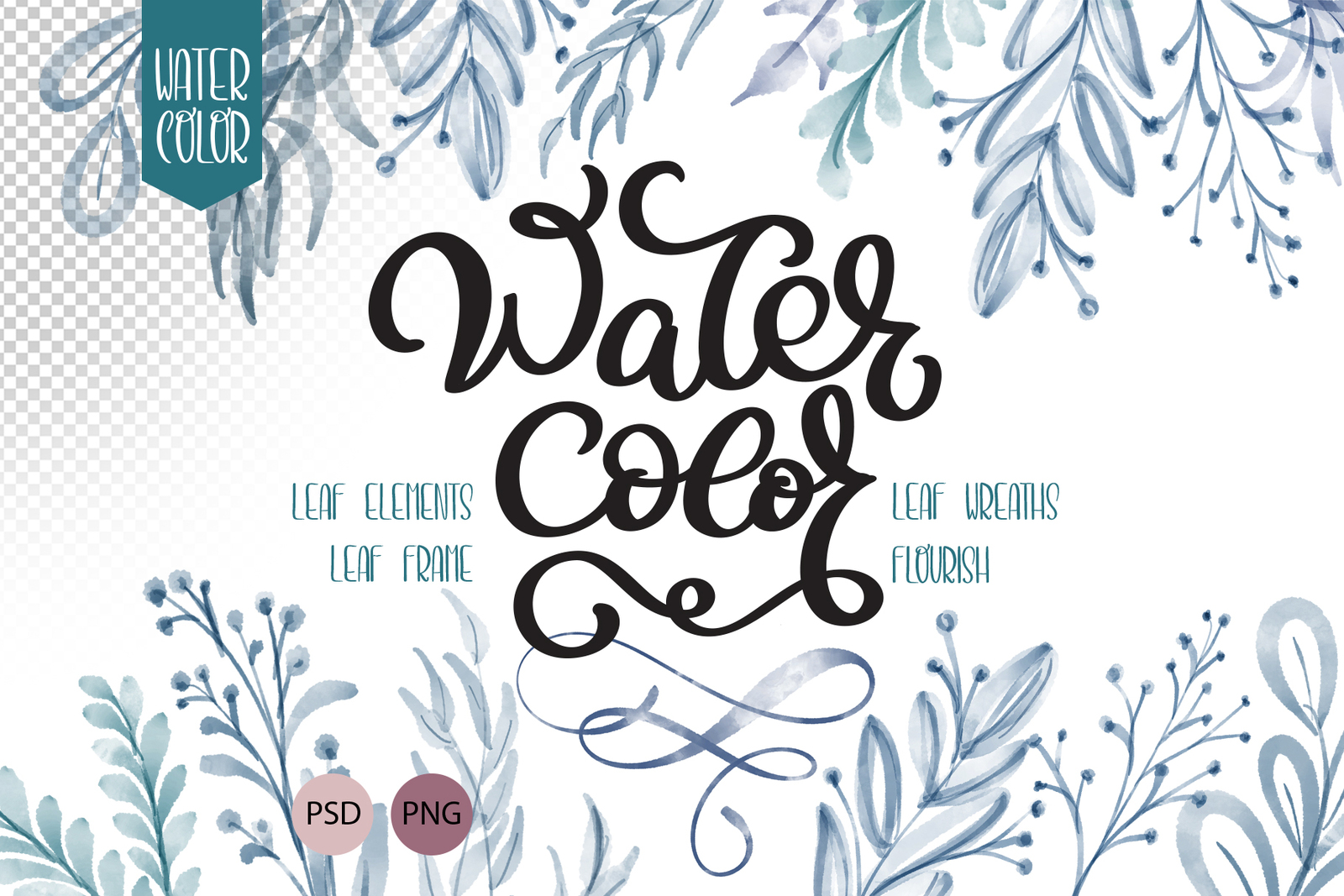 Watercolor Leaves Collection Watercolor Leaves Collection