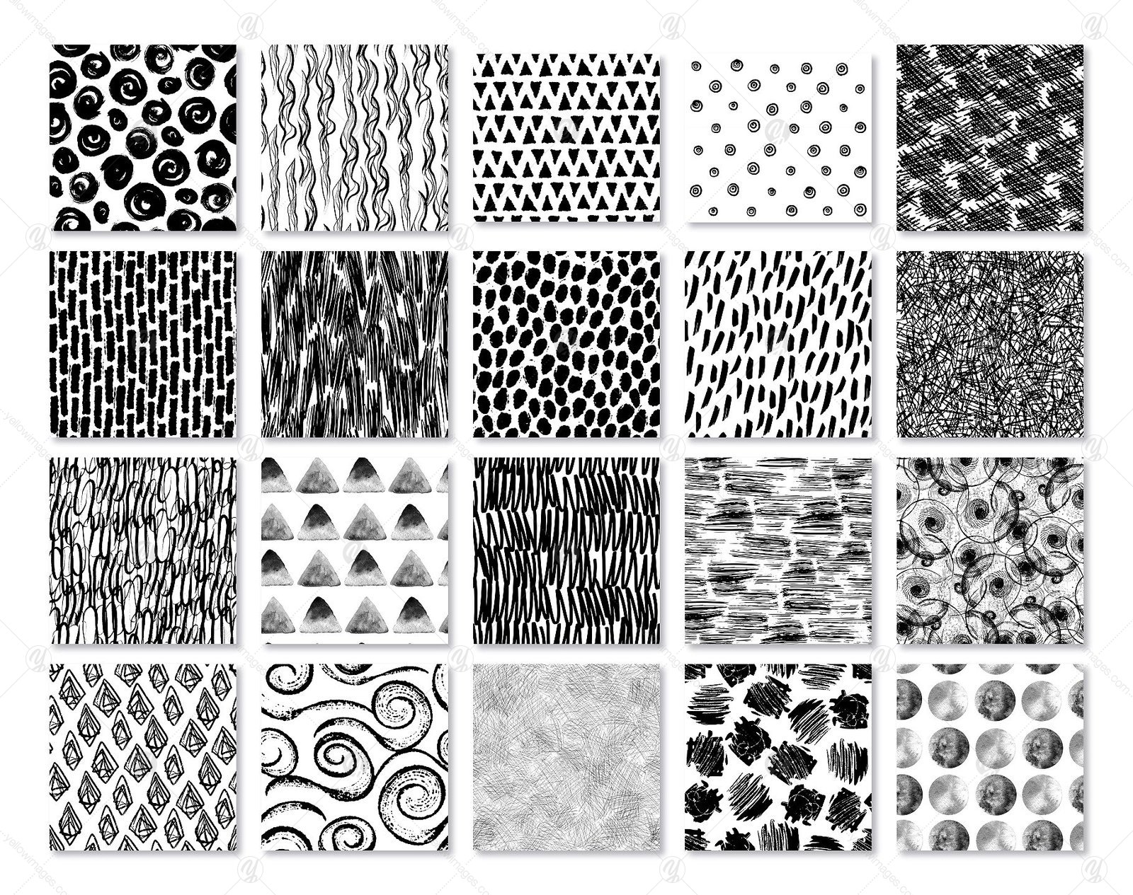 100 Abstract Black&amp;White Patterns