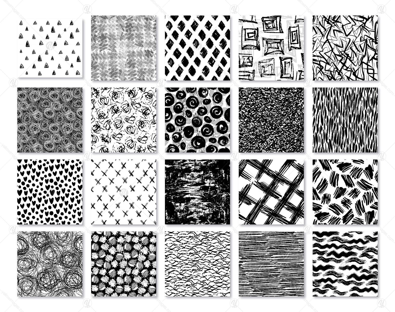 100 Abstract Black&amp;White Patterns