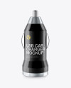 Glossy USB Car Charger Mockup - Front View