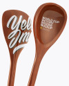 Wooden World Cup Victory Spoons Mockup - Half Side View