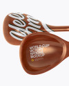 Wooden World Cup Victory Spoons Mockup - Half Side View (High-Angle Shot)