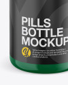 Glossy Plastic Pills Bottle Mockup - Front View (High-Angle Shot)