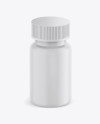 Matte Plastic Pills Bottle Mockup - Front View (High-Angle Shot)