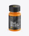 Matte Plastic Pills Bottle Mockup - Front View (High-Angle Shot)
