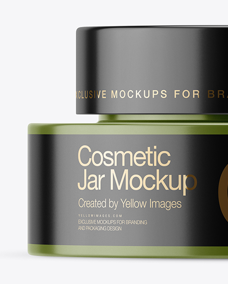 50ml Matte Plastic Cosmetic Jar Mockup