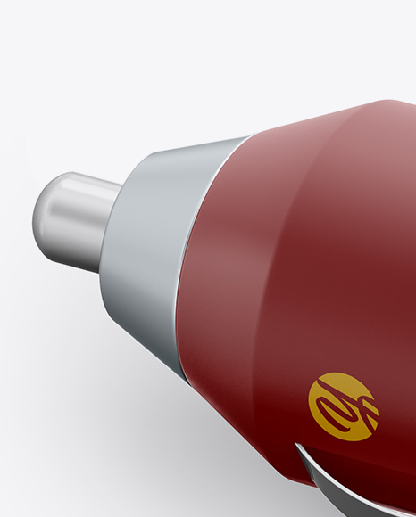 Matte USB Car Charger Mockup - Half Side View