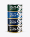 5oz Four Cans Mockup