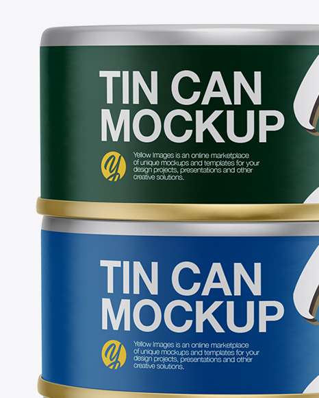 5oz Four Cans Mockup