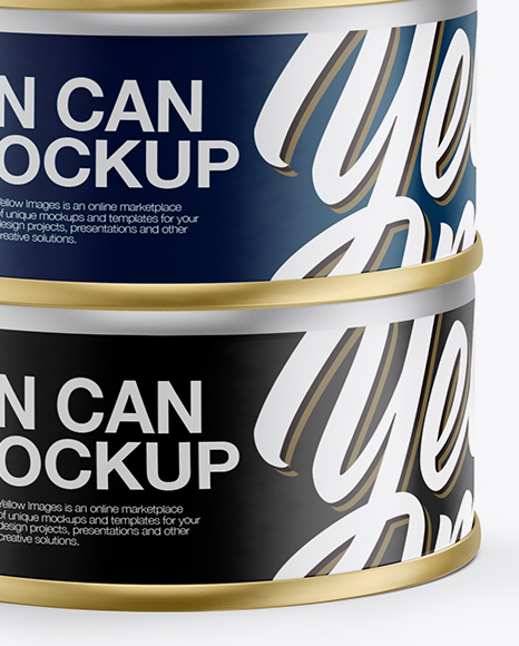 5oz Four Cans Mockup