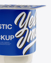 Glossy Yogurt Cup Mockup - Half Side View