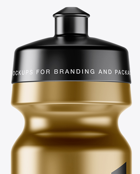 Matte Metallic Sport Bottle Mockup