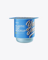 Metallic Yogurt Cup Mockup - Half Side View