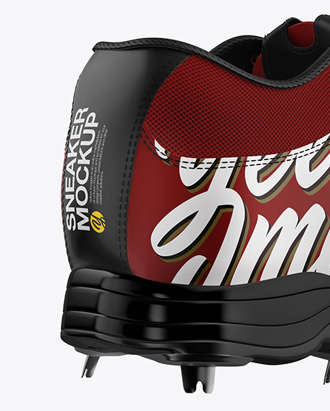 Baseball Sneaker Mockup - Back Half Side View