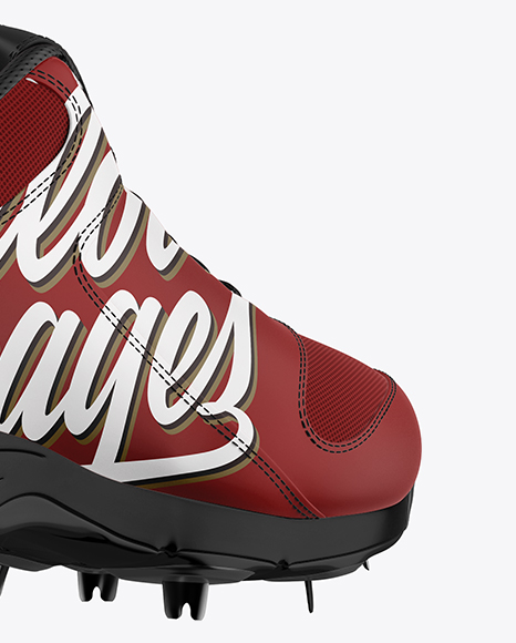 Baseball Sneaker Mockup - Back Half Side View