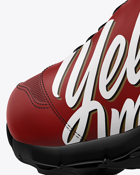 Baseball Sneaker Mockup - Back Half Side View