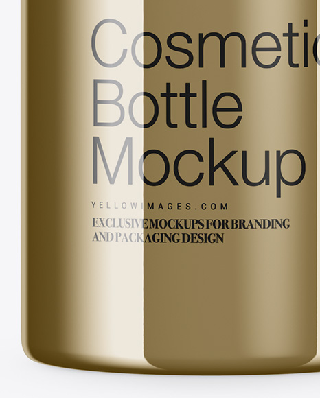 Metallic Cosmetic Bottle Mockup