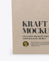 Kraft Box Mockup - Front View (High Angle Shot)