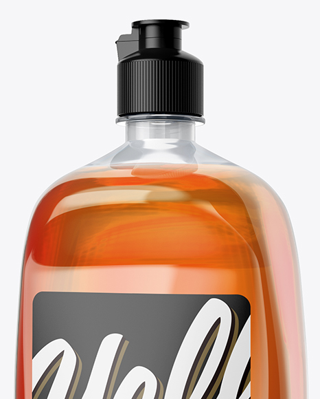 Plastic Bottle Mockup - Half Side View