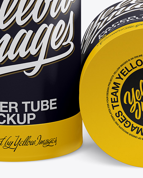 Two Paper Glossy Tubes Mockup