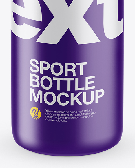 Matte Sport Bottle Mockup (High-Angle Shot)