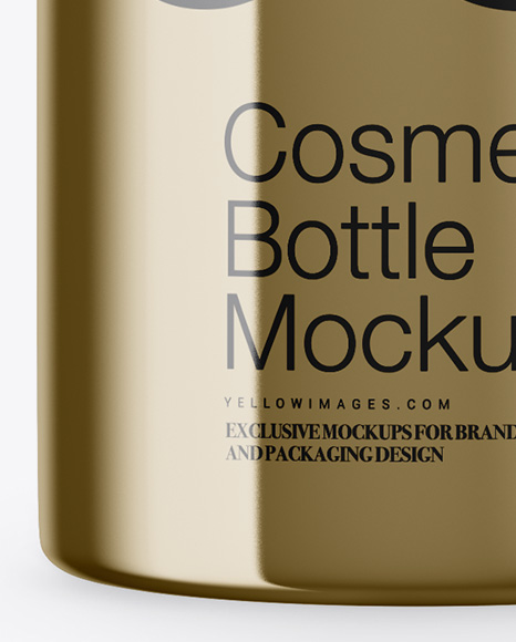 Metallic Cosmetic Bottle Mockup Metallic Cosmetic Bottle Mockup