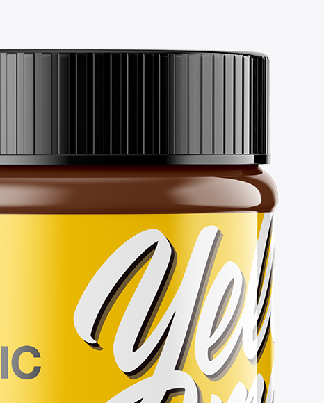 Glossy Plastic Jar Mockup