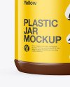 Glossy Plastic Jar Mockup