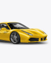 Ferrari 488 Mockup - Half Side View