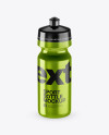 Metallic Sport Bottle Mockup (High-Angle Shot)