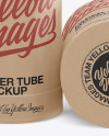 Two Kraft Paper Tubes Mockup