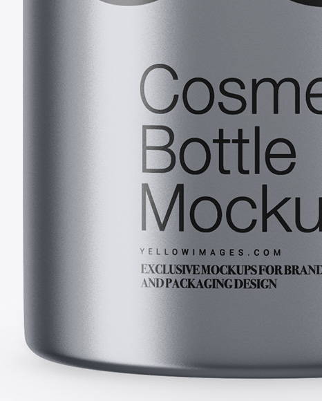 Matte Metallic Cosmetic Bottle Mockup Matte Metallic Cosmetic Bottle Mockup