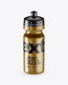 Matte Metallic Sport Bottle Mockup (High-Angle Shot)