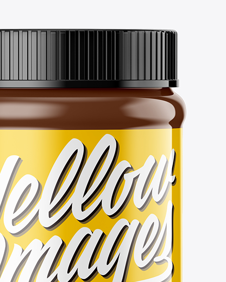 Glossy Plastic Jar Mockup