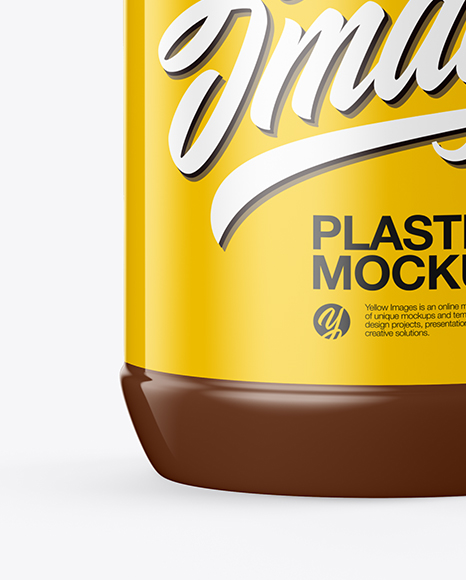 Glossy Plastic Jar Mockup