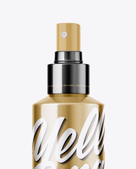 Metallic Cosmetic Sprayer Bottle Mockup