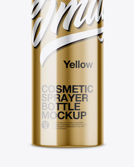 Metallic Cosmetic Sprayer Bottle Mockup