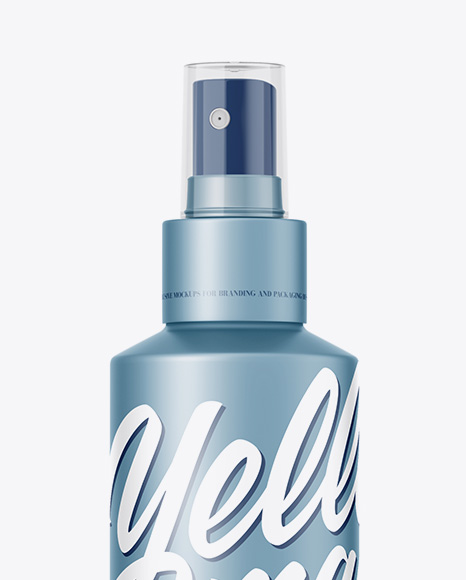 Matte Metallic Cosmetic Sprayer Bottle Mockup