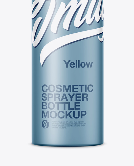 Matte Metallic Cosmetic Sprayer Bottle Mockup