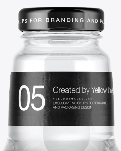 Clear Glass Water Bottle Mockup Clear Glass Water Bottle Mockup