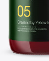 Clear Glass Bottle with Cherry Juice Mockup Clear Glass Bottle with Cherry Juice Mockup