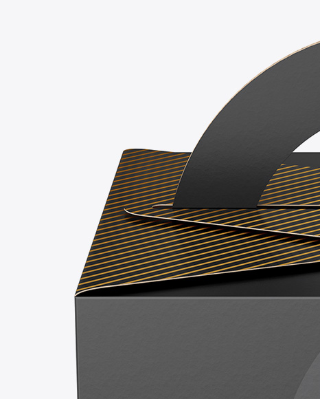 Paper Box Mockup - Front View (High Angle Shot)